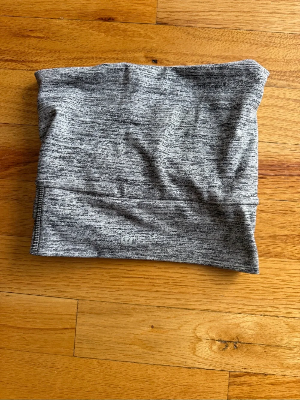 Lululemon Gray Knit Headband and Hat with ponytail hole